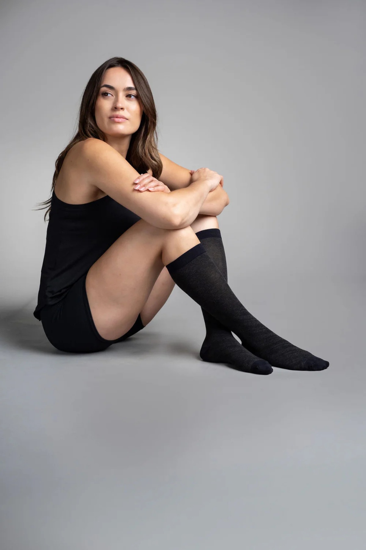 Čarape za putovanje Crna/S